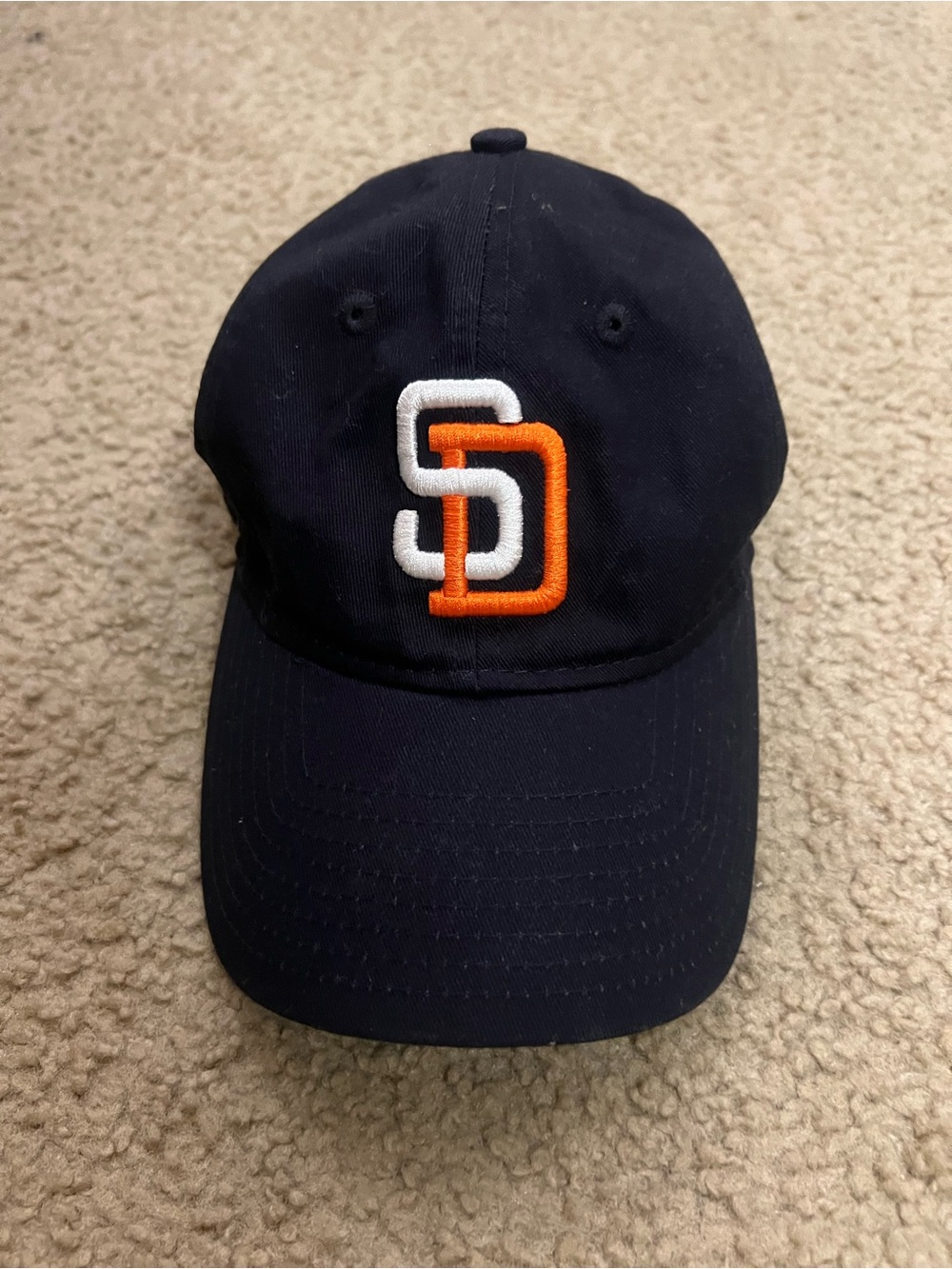 New Era Kids Navy Baseball Cap with White & Orange SD Logo